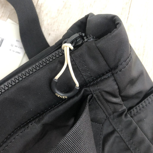 Embroidered Cross Lettering Shoulder Bag