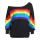 Rainbow Print Hoodies Pullover Loos