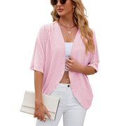Half Sleeves Cardigan Knitted Cardigan Coat Office Cardigan