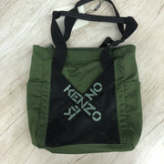 Embroidered Cross Lettering Shoulder Bag