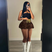 Women Clothing New Leopard Print Printed All-matching Skirt