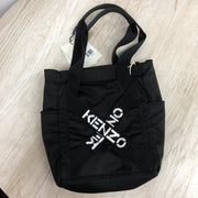 Embroidered Cross Lettering Shoulder Bag