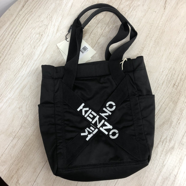 Embroidered Cross Lettering Shoulder Bag