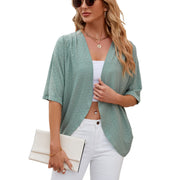 Half Sleeves Cardigan Knitted Cardigan Coat Office Cardigan