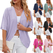 Half Sleeves Cardigan Knitted Cardigan Coat Office Cardigan